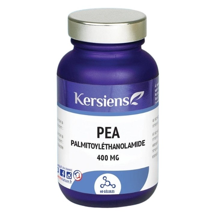 PEA Palmitoyléthanolamide 400mg - 60 Gélules - Kersiens - Métabolisme