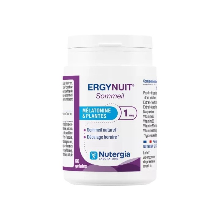 Ergynuit Sommeil - 60 gélules - Nutergia