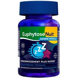 Euphytose Nuit Gomme Myrtille - 30 gommes - Bayer - IllicoPharma