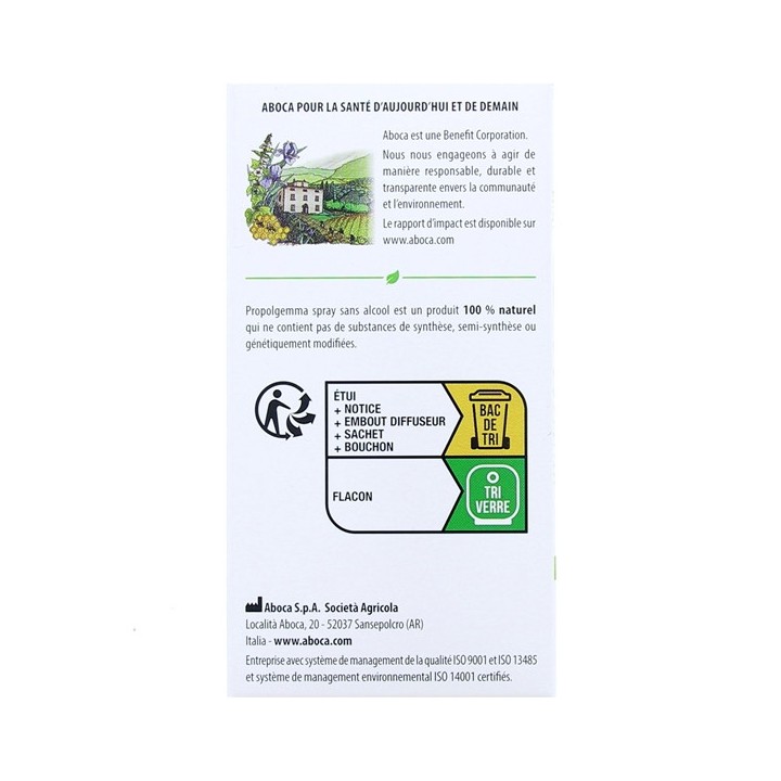 Propolgemma Spray Sans Alcool Adultes et Enfants 30ml - Aboca - IllicoPharma
