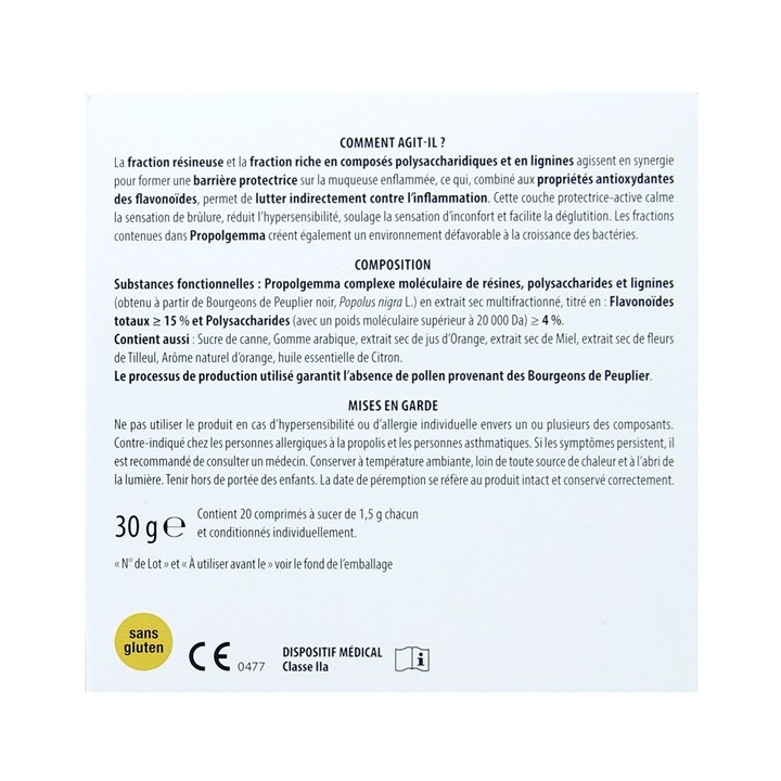 Propolgemma Adulte x20cpr à sucer - Aboca - IllicoPharma