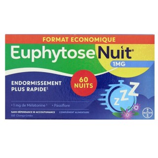 Euphytose Nuit - 60 comprimés - Bayer - Complément alimentaire - Sommeil