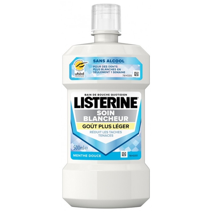 Listerine Soin Blancheur Goût Plus Léger Bain de Bouche 500ml - IllicoPharma