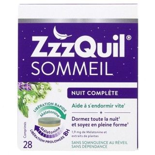 ZzzQuil Sommeil Nuit Complète x28cpr - Pharmacie en ligne IllicoPharma