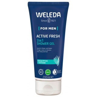 Gel douche Active Fresh 3en1 Homme 200ml - Weleda - IllicoPharma