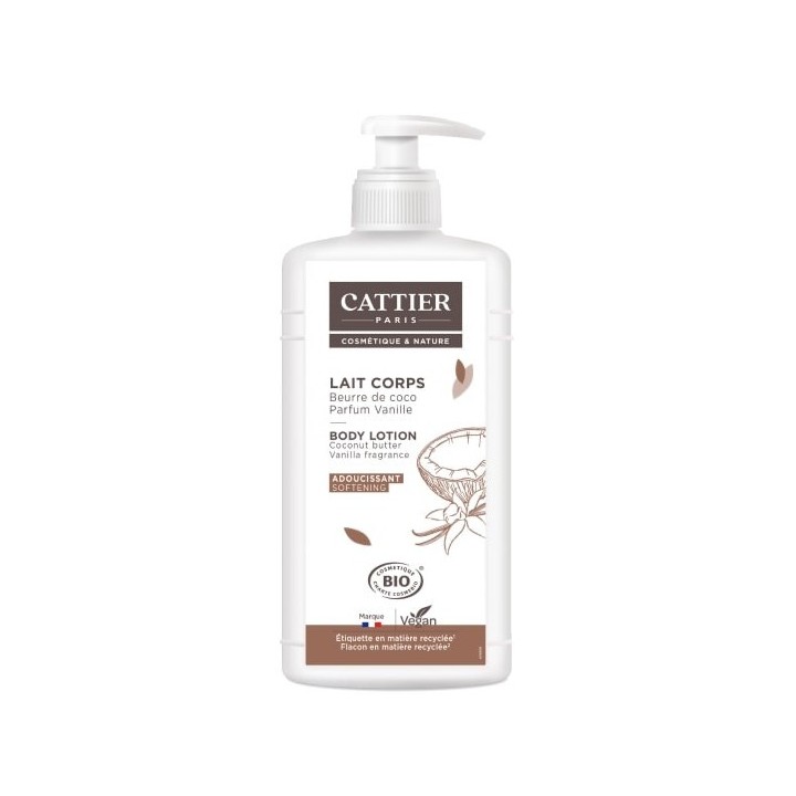 Lait Corps Adoucissant Coco Vanille Bio 500ml Cattier