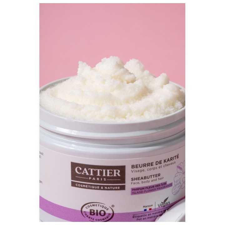 Beurre de Karité Fleur des îles Bio Cattier 100g - Soins hydratants et nourrissants - Pharmacie IllicoPharma