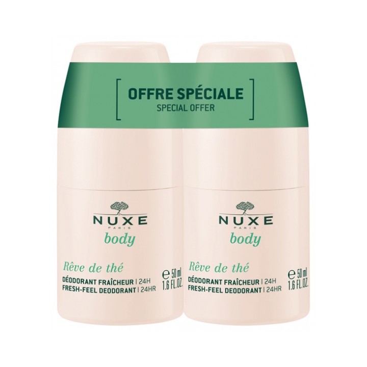 Rêve de Thé Déodorant Fraîcheur 24h Roll-on 2x50ml – Nuxe – IllicoPharma