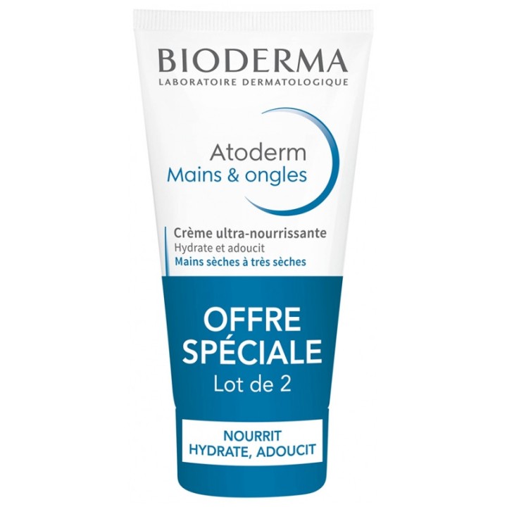 Atoderm Mains & Ongles Crème Ultra-Nourrissante 2x50ml - Bioderma - IllicoPharma