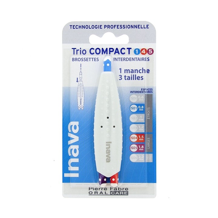 Trio Compact 1/4/5 Brossettes Interdentaires Inava - IllicoPharma