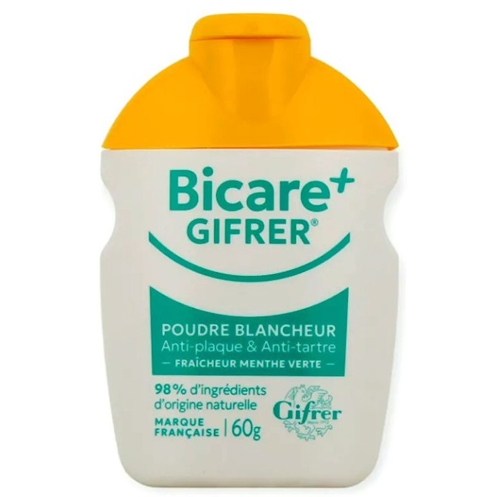 Bicare+ Gifrer Poudre Blancheur Fraîcheur Menthe Fraîche 60g - IllicoPharma