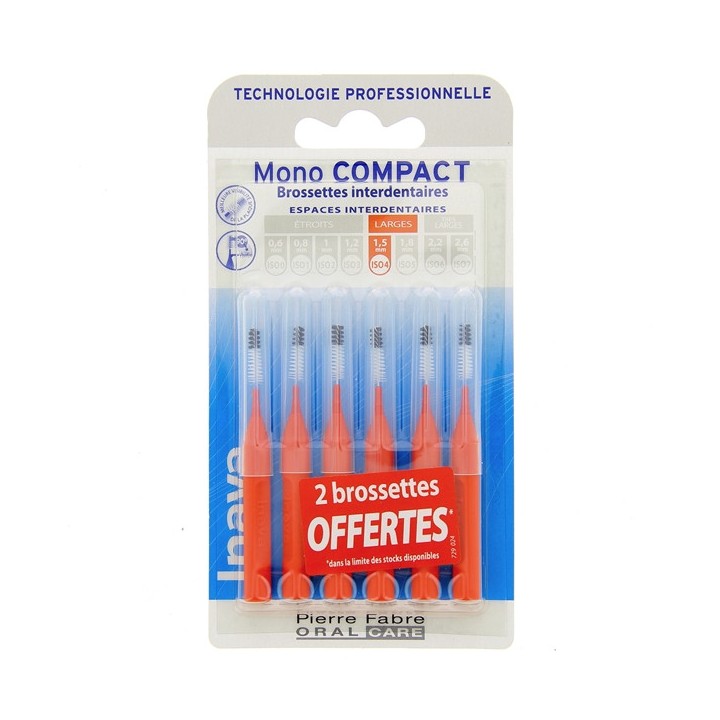 Brossettes Mono compact Rouge x4 Inava