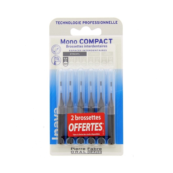Brossettes Mono compact Noir x4 Inava - IllicoPharma
