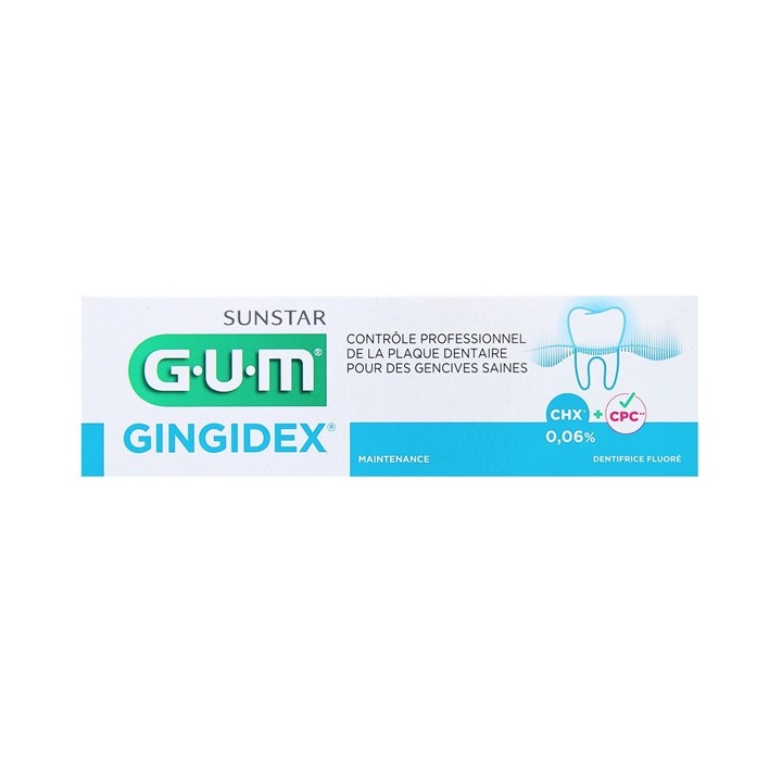 Dentifrice Gingidex 0,06% 75ml - Gum - IllicoPharma