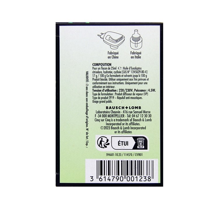 Diffuseur Citriodora Anti-Moustiques - Cinq sur Cinq - IllicoPharma