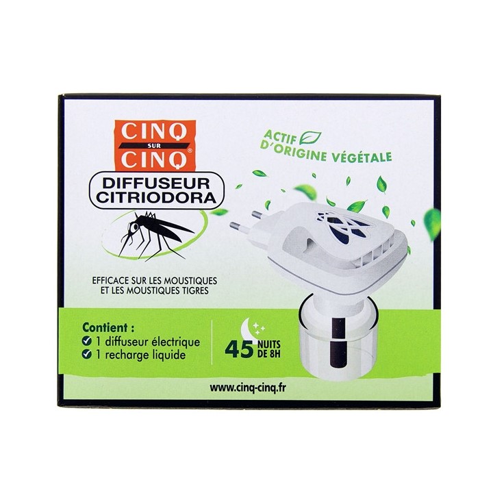 Diffuseur Citriodora Anti-Moustiques - Cinq sur Cinq - IllicoPharma