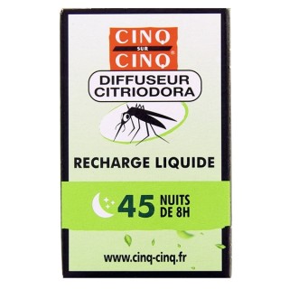 Recharge Diffuseur Citriodora Anti-Moustiques - Cinq sur Cinq - Illicopharma