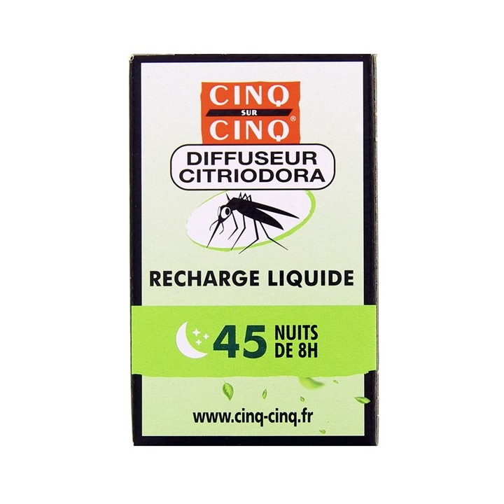 Recharge Diffuseur Citriodora Anti-Moustiques - Cinq sur Cinq - Illicopharma