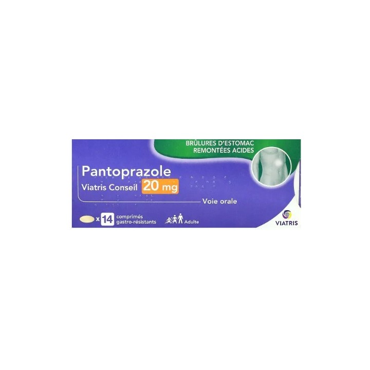 Pantoprazole 20mg x14 cp Mylan - IllicoPharma