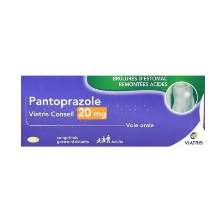 Pantoprazole 20mg x7cpr Viatris - IllicoPharma