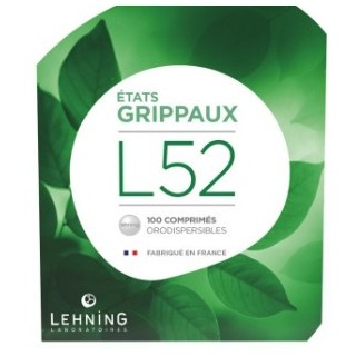 L52 Etat Grippaux x100cpr orodispersible Lehning