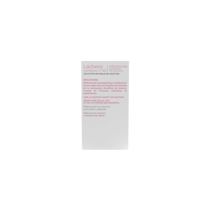 Lachesis complexe n°122 - 30 ml - Lehning - Ménopause