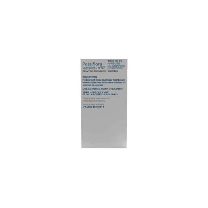 Passiflora Complexe n°57 - Troubles mineurs du sommeil Gouttes - 30ml - Lehning