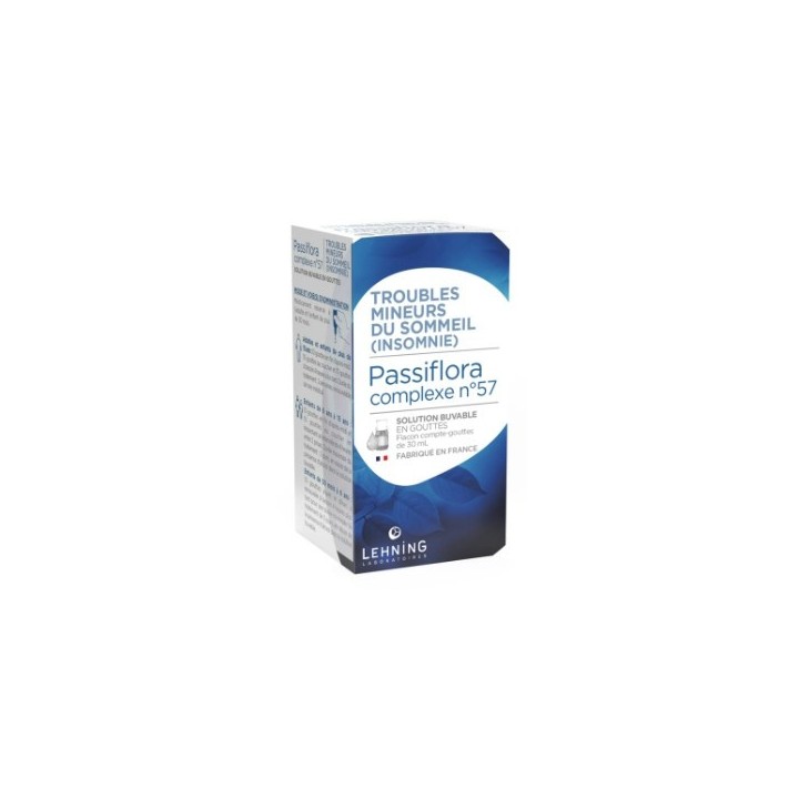 Passiflora Complexe n°57 - Troubles mineurs du sommeil Gouttes - 30ml - Lehning