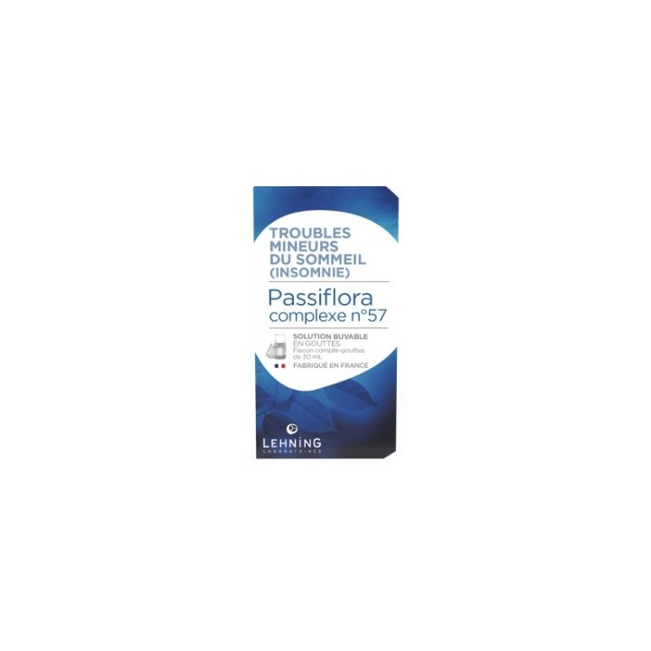 Passiflora Complexe n°57 - Troubles mineurs du sommeil Gouttes - 30ml - Lehning