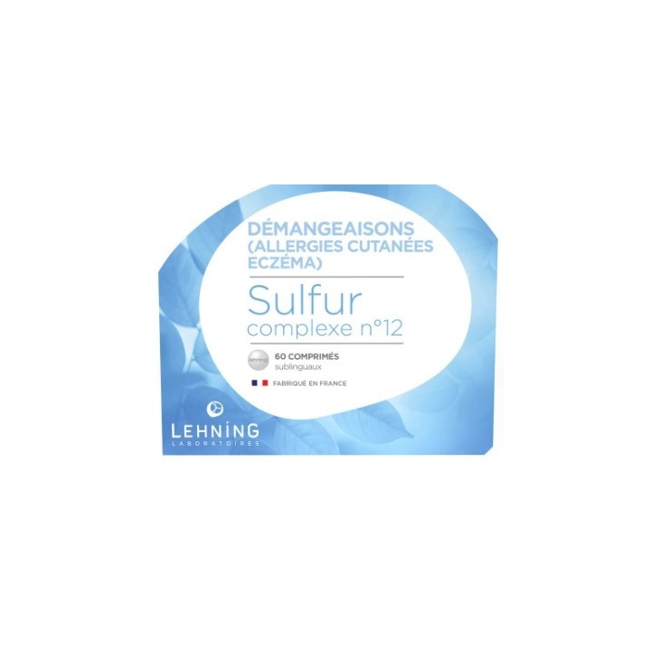 Sulfur n°12 x60 comprimés Lehning - Eczéma & Allergies Cutannées