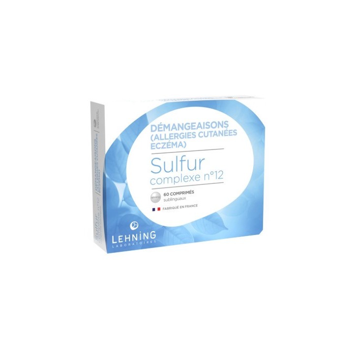 Sulfur n°12 x60 comprimés Lehning - Eczéma & Allergies Cutannées