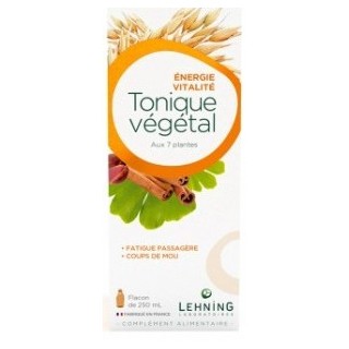 Tonique végétal - flacon 250ml - Lehning - Stimulant général & Fatigue Passagère