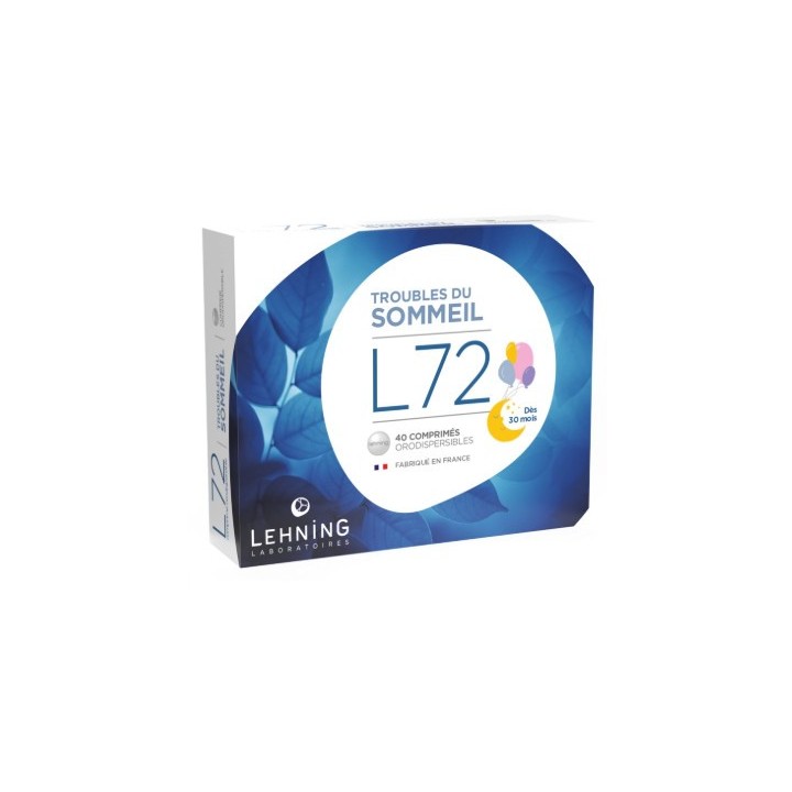 L72 40cpr orodispersibles Lehning - Troubles du sommeil - adultes & enfants