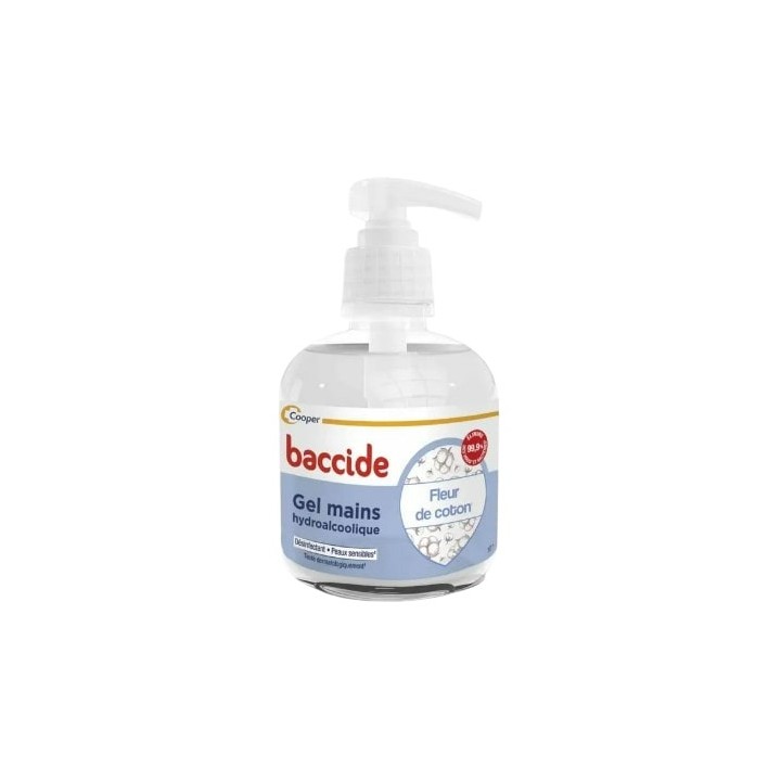 Baccide Gel Mains Hydroalcoolique Fleur de Coton Peaux Sensibles 300ml - IllicoPharma