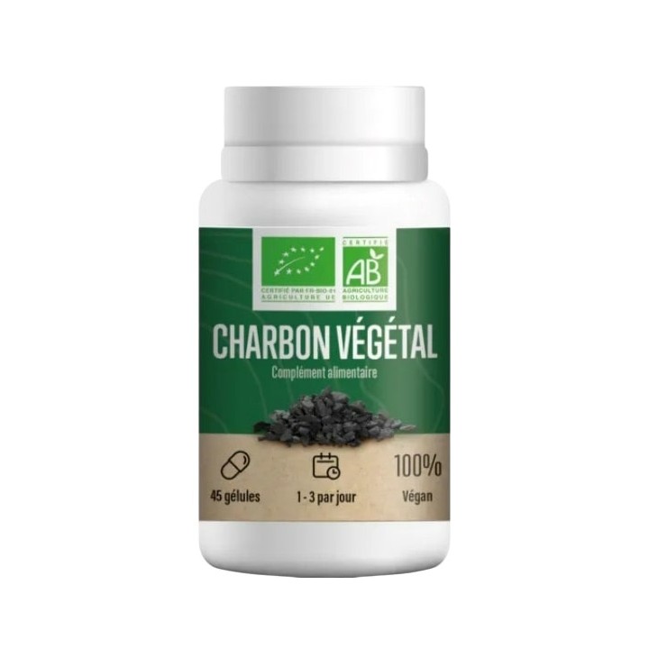 Léro Charbon Végétal Bio - 45 gélules - IllicoPharma