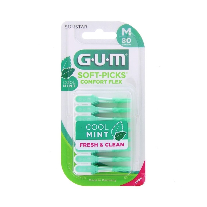 Bâtonnets Interdentaires Soft-Picks Comfort Flex Cool Mint M x80 Gum - IllicoPharma