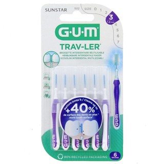 Brossettes interdentaires Trav-Ler 1,2mm x6 Gum - IllicoPharma
