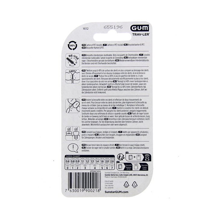 Brossettes interdentaires Trav-Ler 1,4mm x6 Gum - IllicoPharma