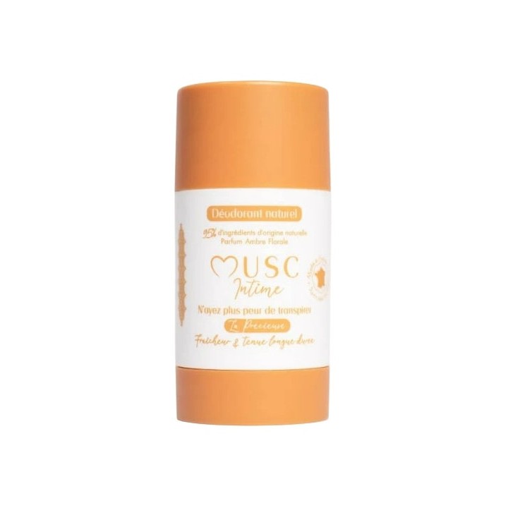 Déodorant Naturel Amber Flower Stick 50g  – Musc Intime – IllicoPharma