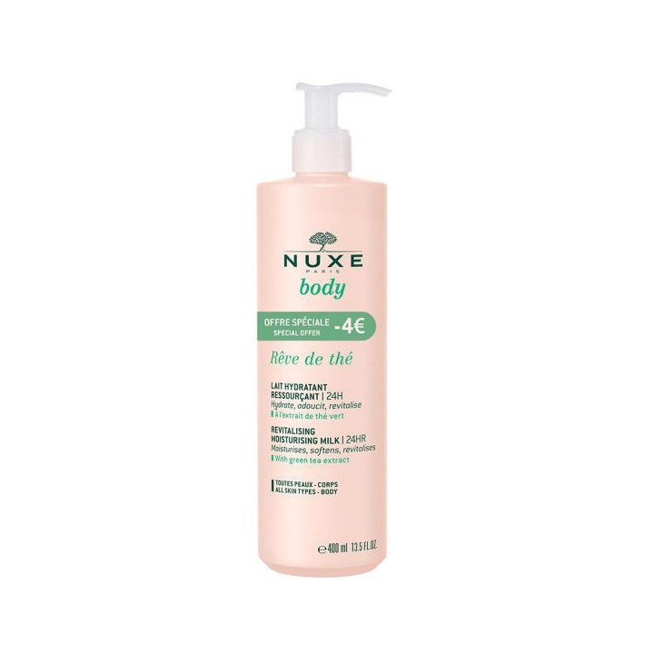 Rêve de Thé Lait Hydratant Ressourçant 24h 400ml Offre Spéciale – Nuxe – IllicoPharma