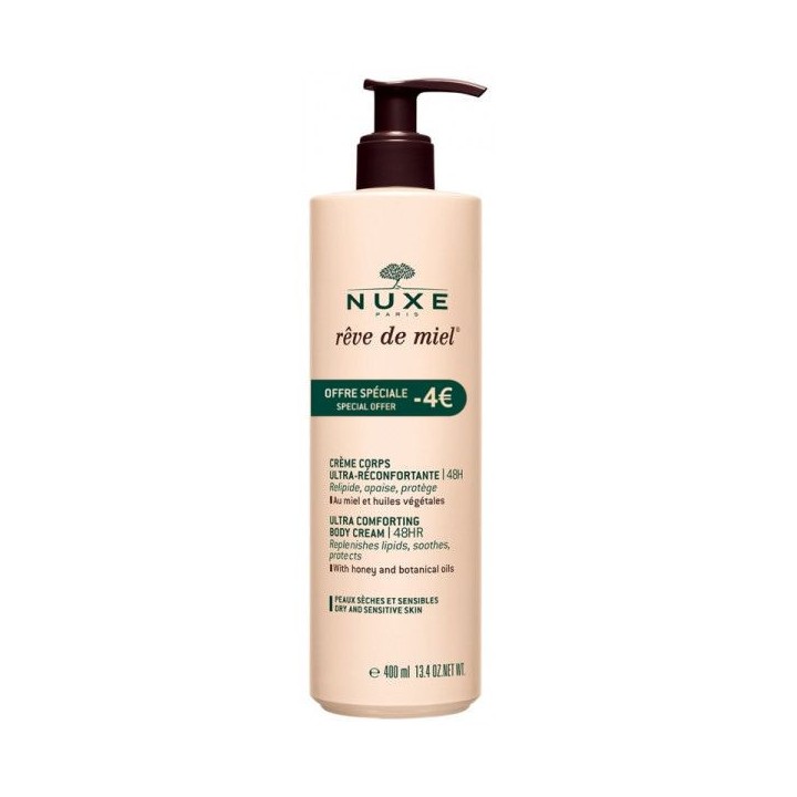 Rêve de Miel Crème Corps Ultra-Réconfortante 48h 400ml Offre Spéciale – Nuxe – IllicoPharma