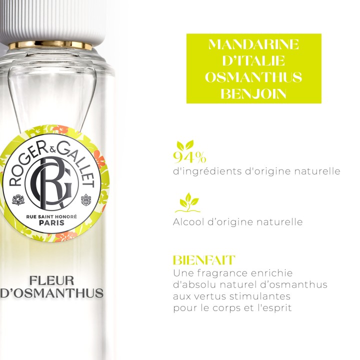Eau Parfumée Bienfaisante Fleur d'Osmanthus 30ml – Roger & Gallet – IllicoPharma
