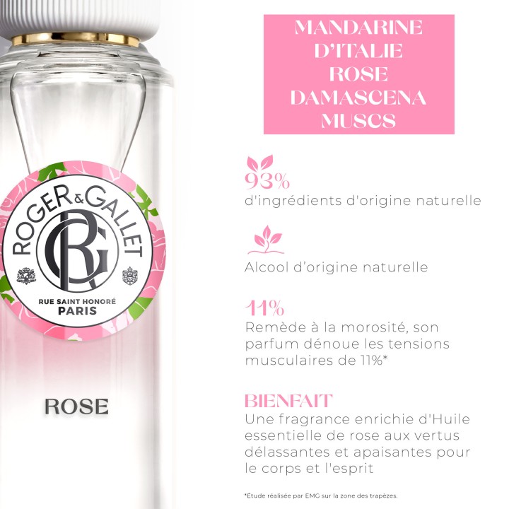 Eau Parfumée Bienfaisante Rose 30ml – Roger & Gallet – IllicoPharma