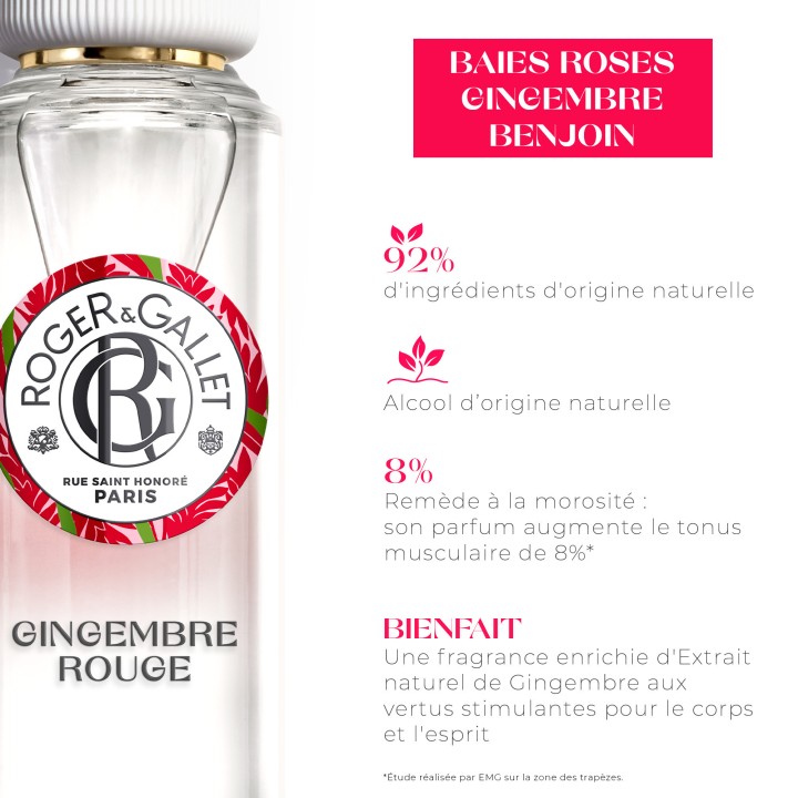 Eau Parfumée Bienfaisante Gingembre Rouge 30ml – Roger & Gallet – IllicoPharma