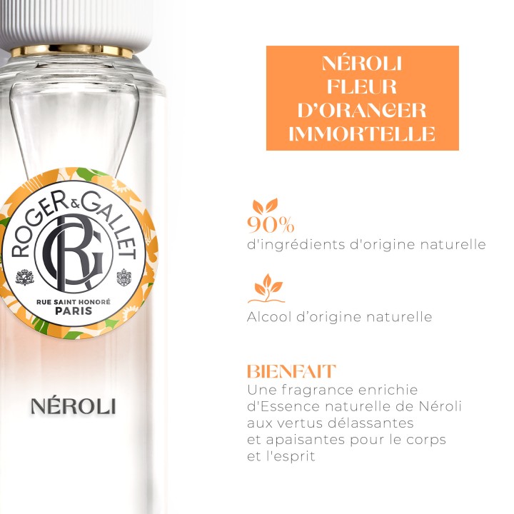 Eau Parfumée Bienfaisante Néroli 30ml – Roger & Gallet – IllicoPharma