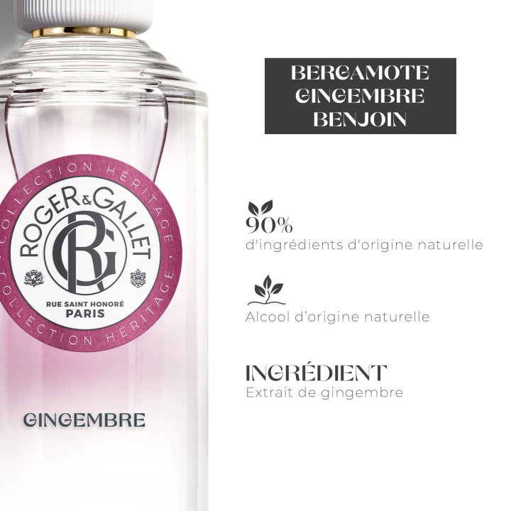 Eau Parfumée Bienfaisante Gingembre 100ml – Roger & Gallet – IllicoPharma