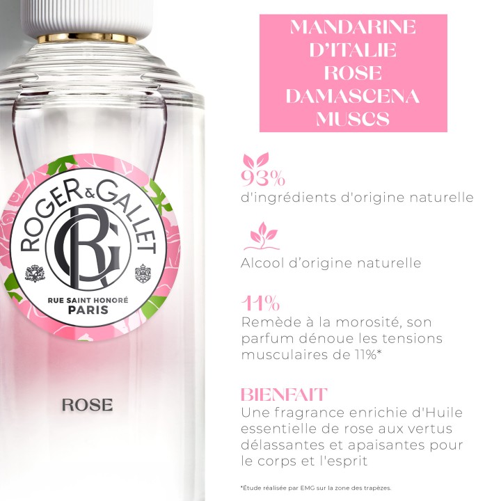 Eau Parfumée Bienfaisante Rose 100ml – Roger & Gallet – IllicoPharma