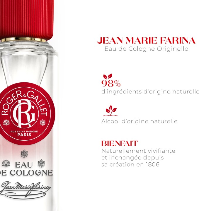 Eau de Cologne Jean-Marie Farina 30ml – Roger & Gallet – IllicoPharma