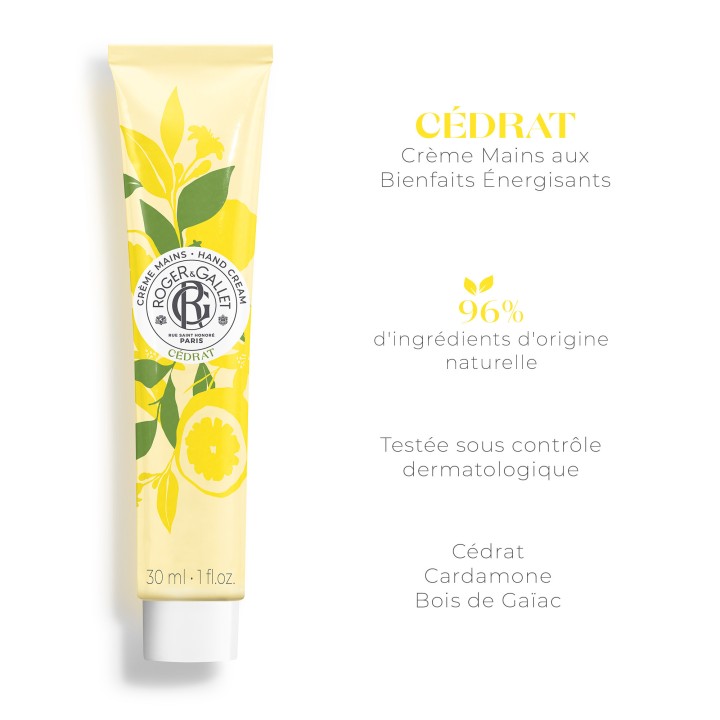 Crème Mains Bienfaisante Cédrat 30ml – Roger & Gallet – IllicoPharma