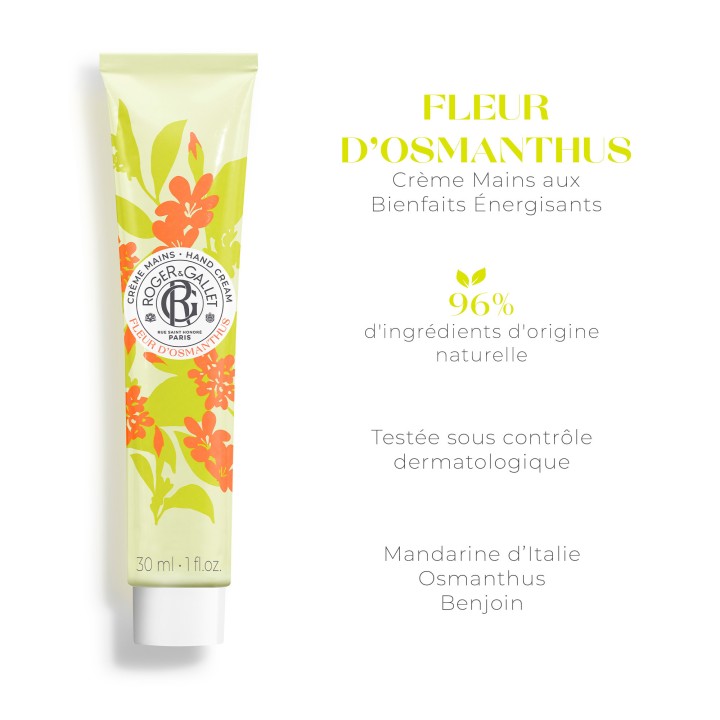 Crème Mains Bienfaisante Fleur D'Osmanthus 30ml – Roger & Gallet – IllicoPharma